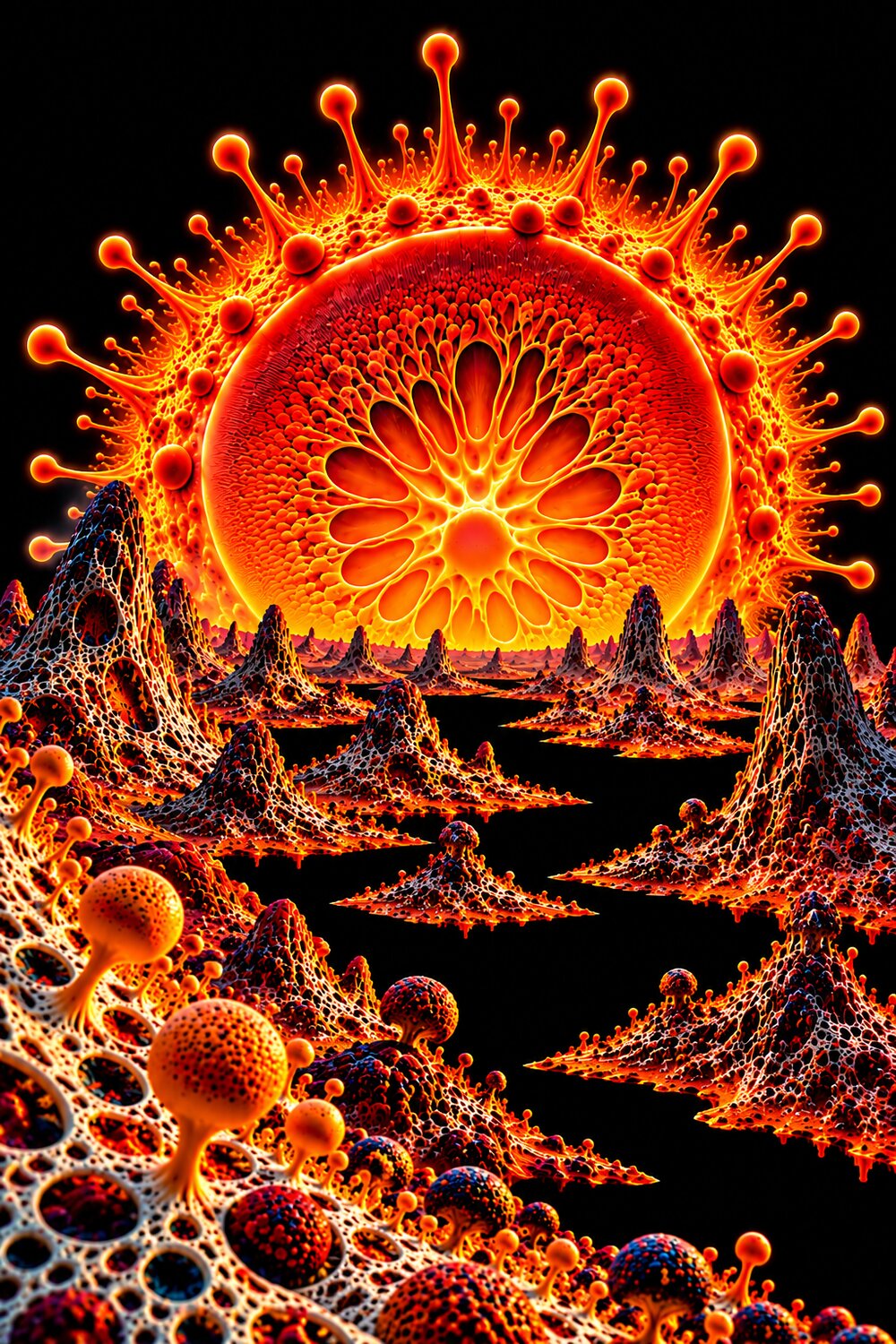 Sunset on a strange planet