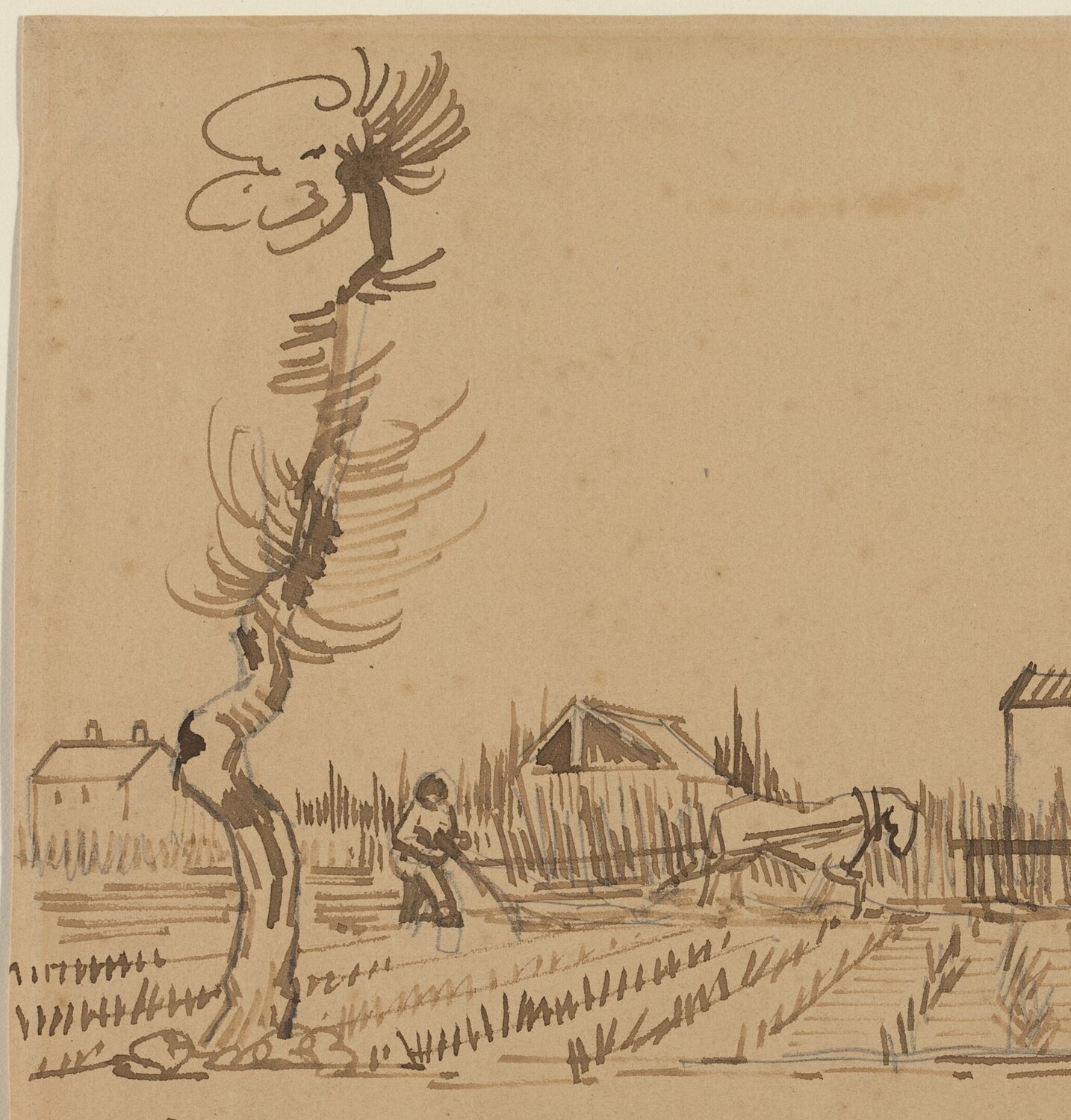 Ploughman in the Fields near Arles - view 2 of 2