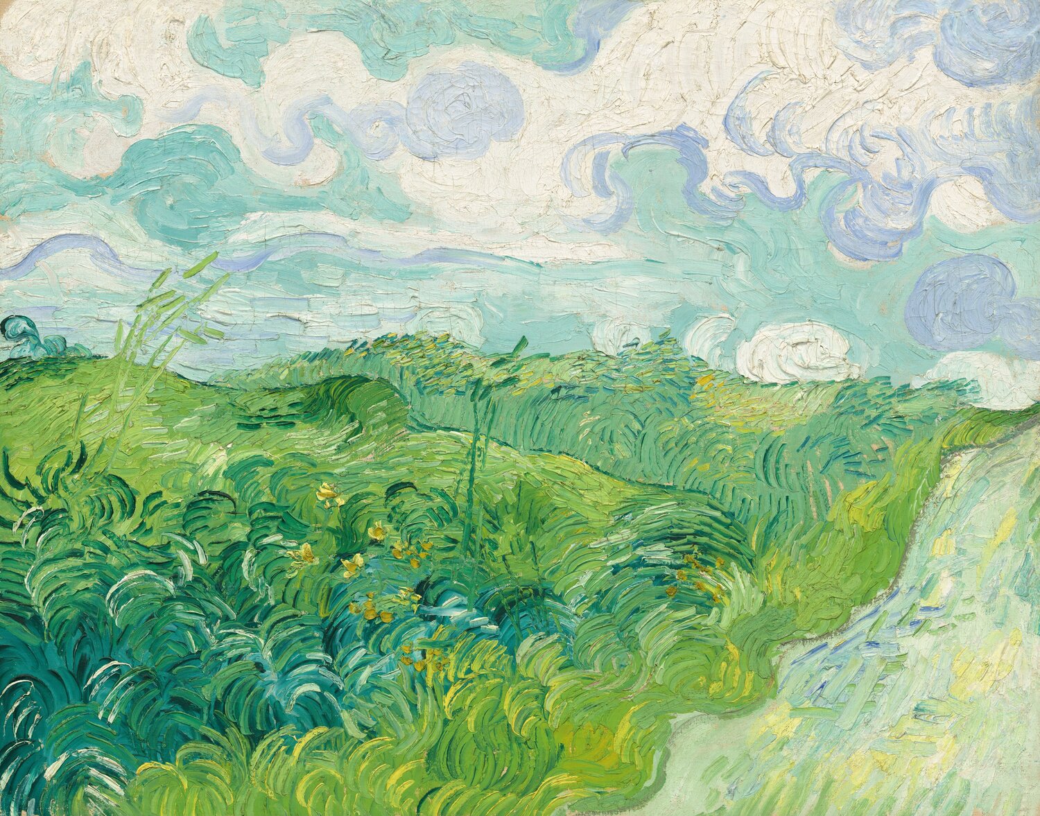 Green Wheat Fields, Auvers - view 1 of 3