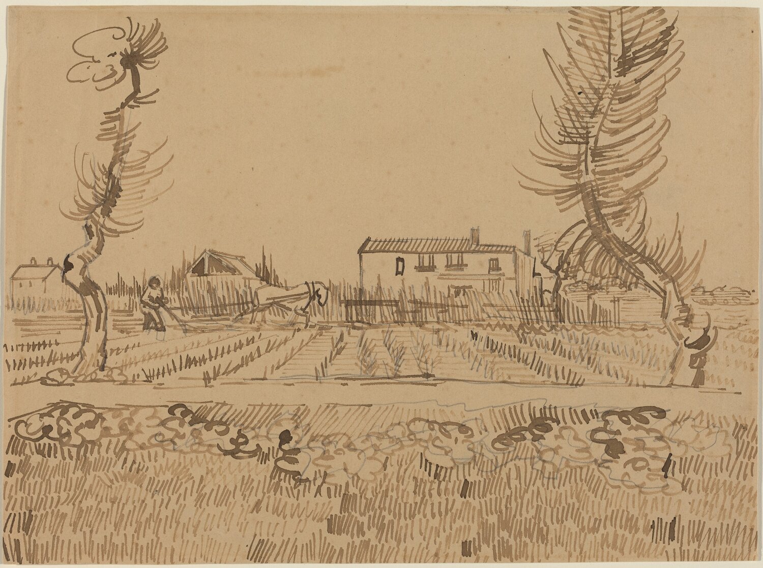 Ploughman in the Fields near Arles - view 1 of 2